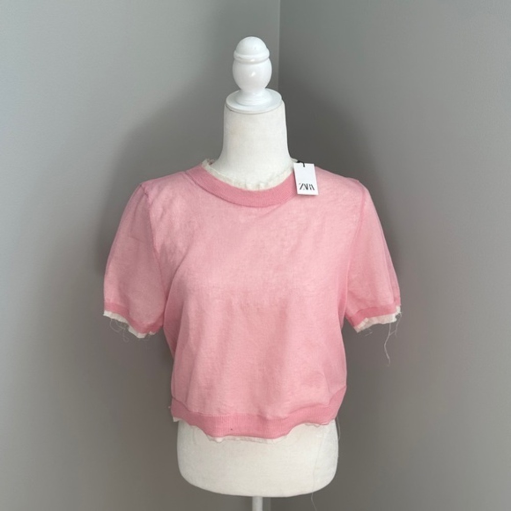 Zara linen blend top